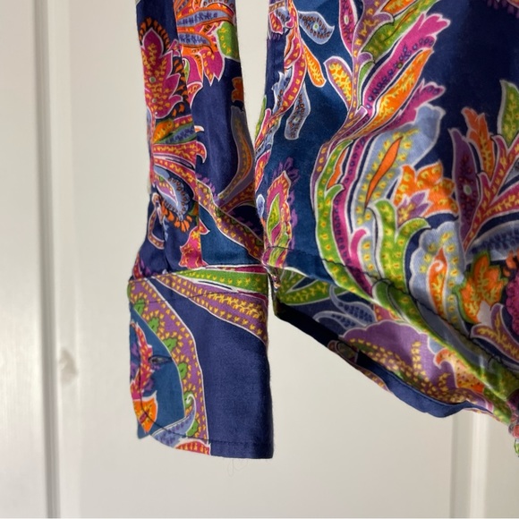 90's Lauren Ralph Lauren Paisley Blouse - Picture 6 of 11